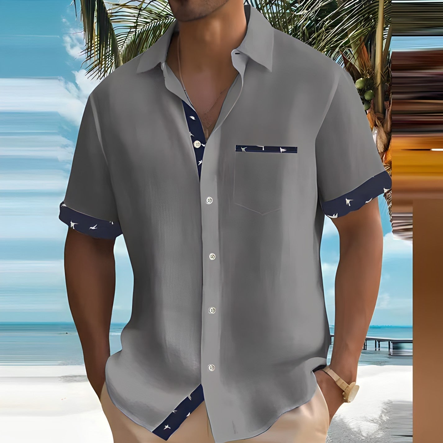 Rome - Stylish Men's Shirt for Comfortable Summer Wear