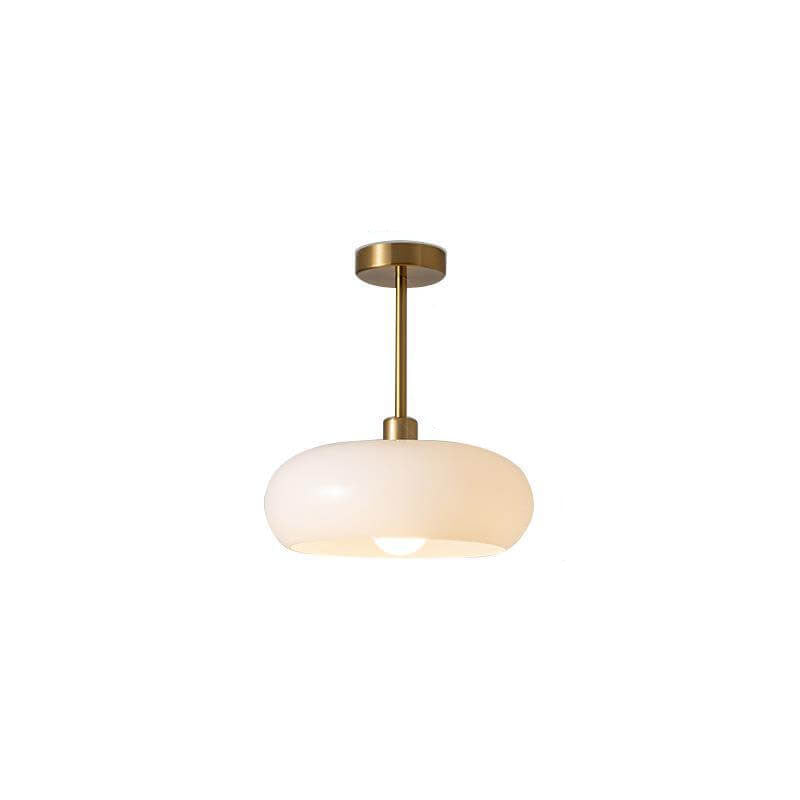 Ambrelle – Round Ceiling Light with Amber Glass Shade