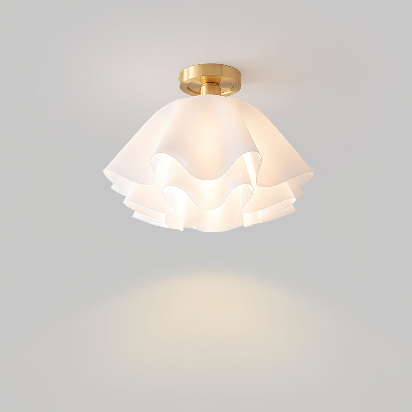 Frostora - Paula Copper LED Ceiling Light With Folded Shade Design