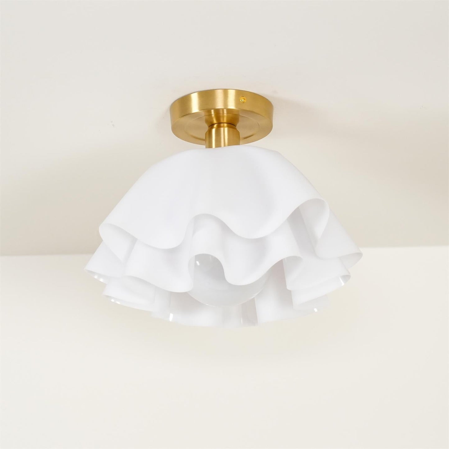 Frostora - Paula Copper LED Ceiling Light With Folded Shade Design