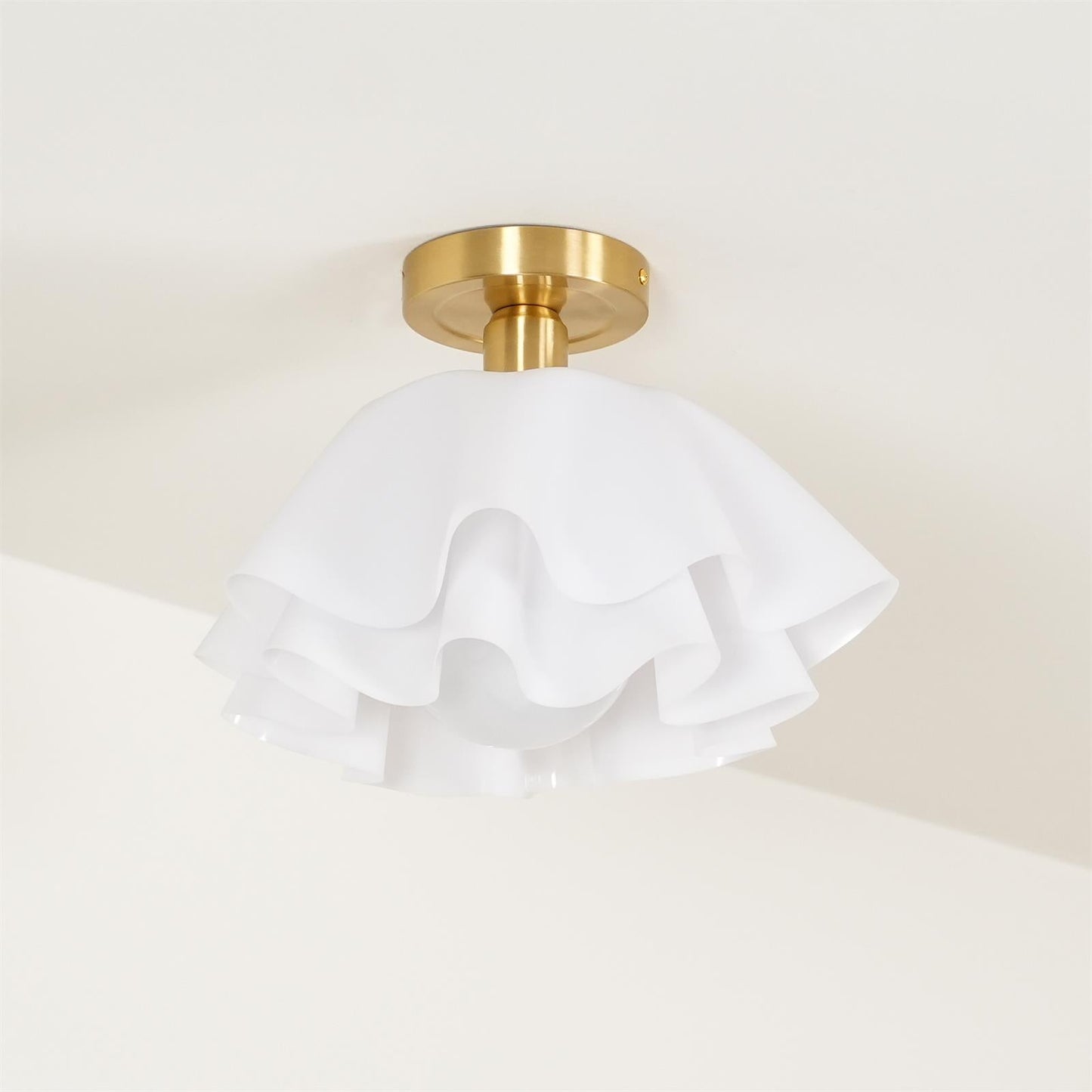 Frostora - Paula Copper LED Ceiling Light With Folded Shade Design