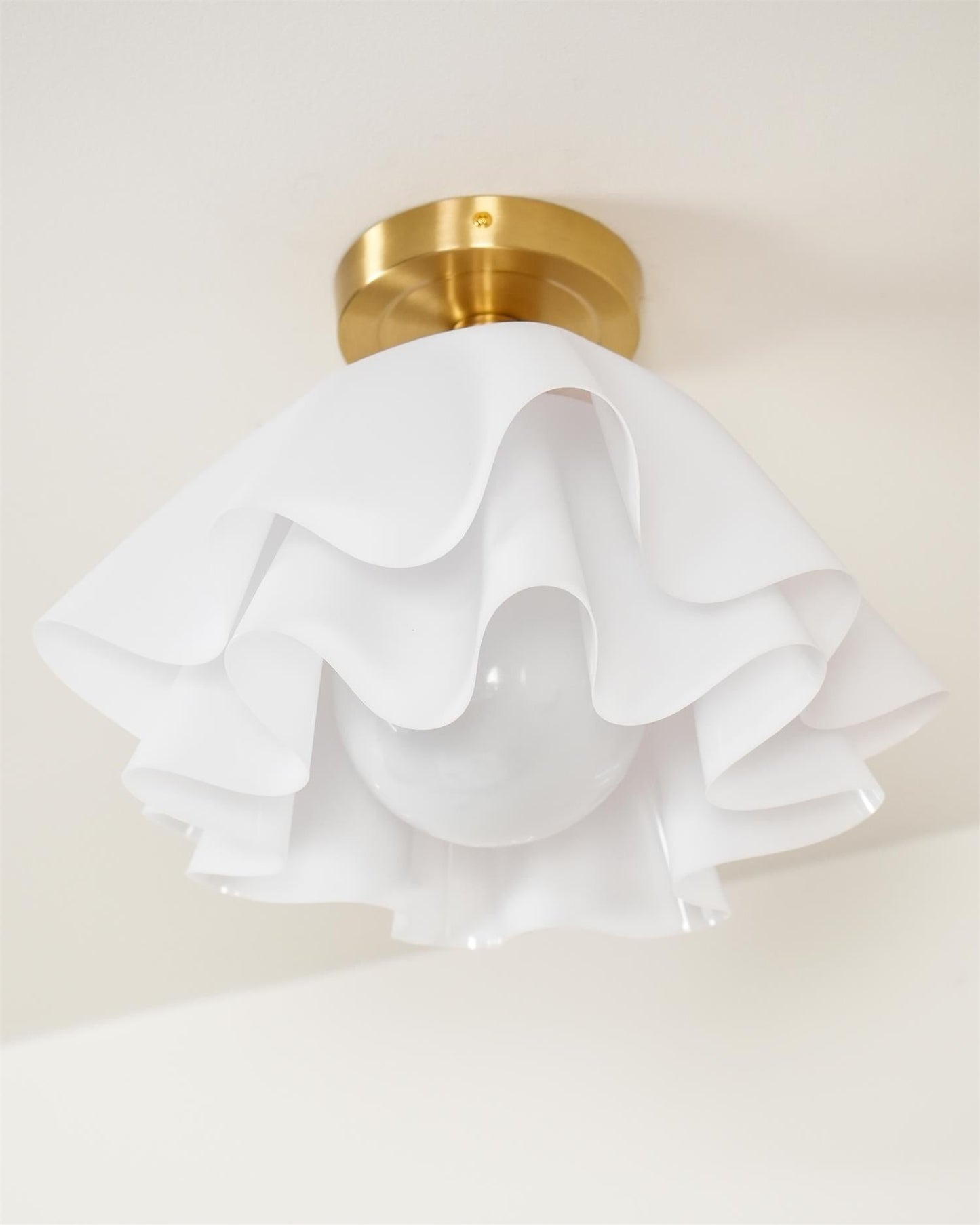 Frostora - Paula Copper LED Ceiling Light With Folded Shade Design