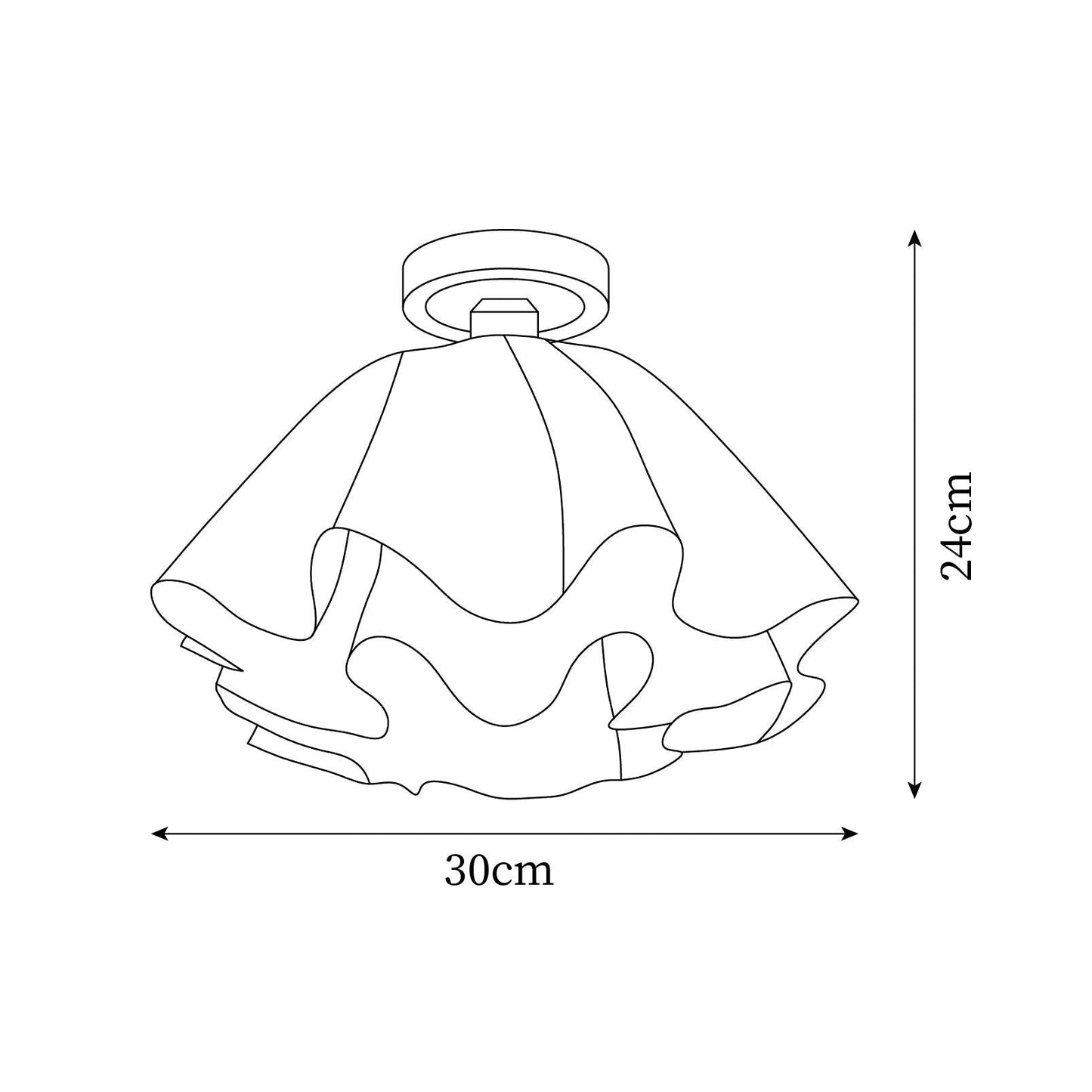 Frostora - Paula Copper LED Ceiling Light With Folded Shade Design