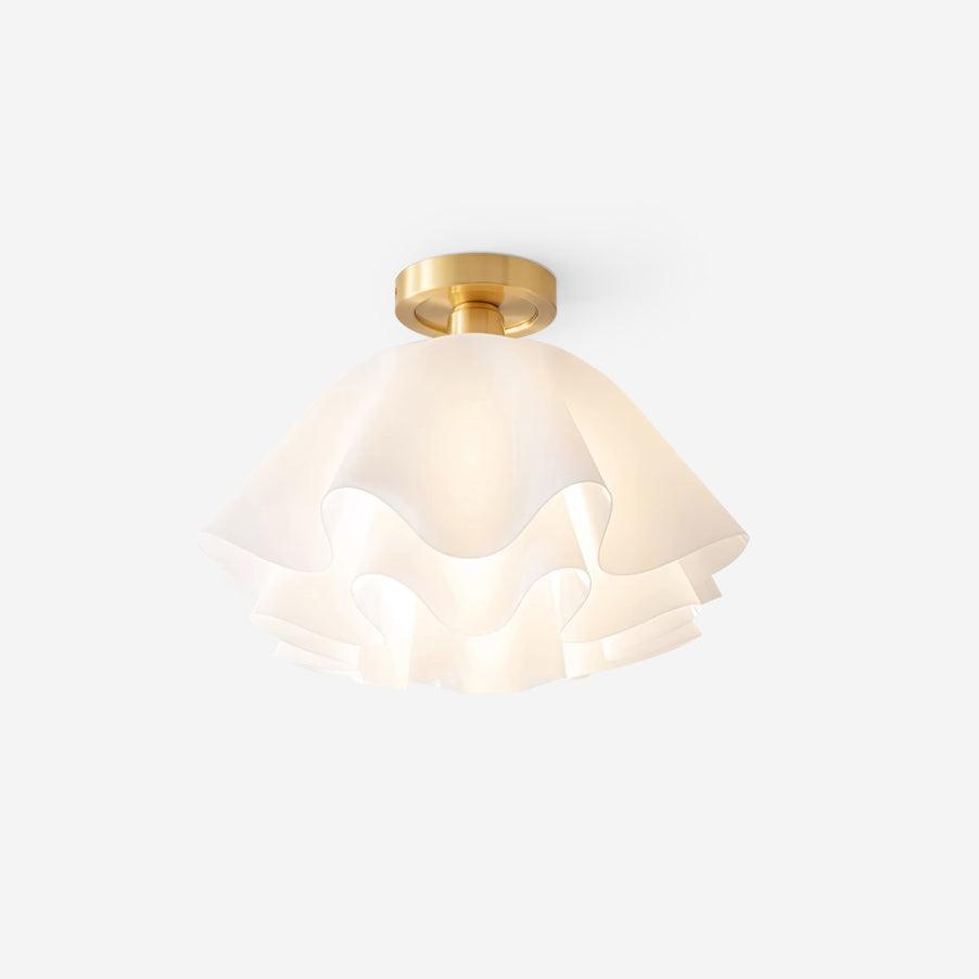 Frostora - Paula Copper LED Ceiling Light With Folded Shade Design