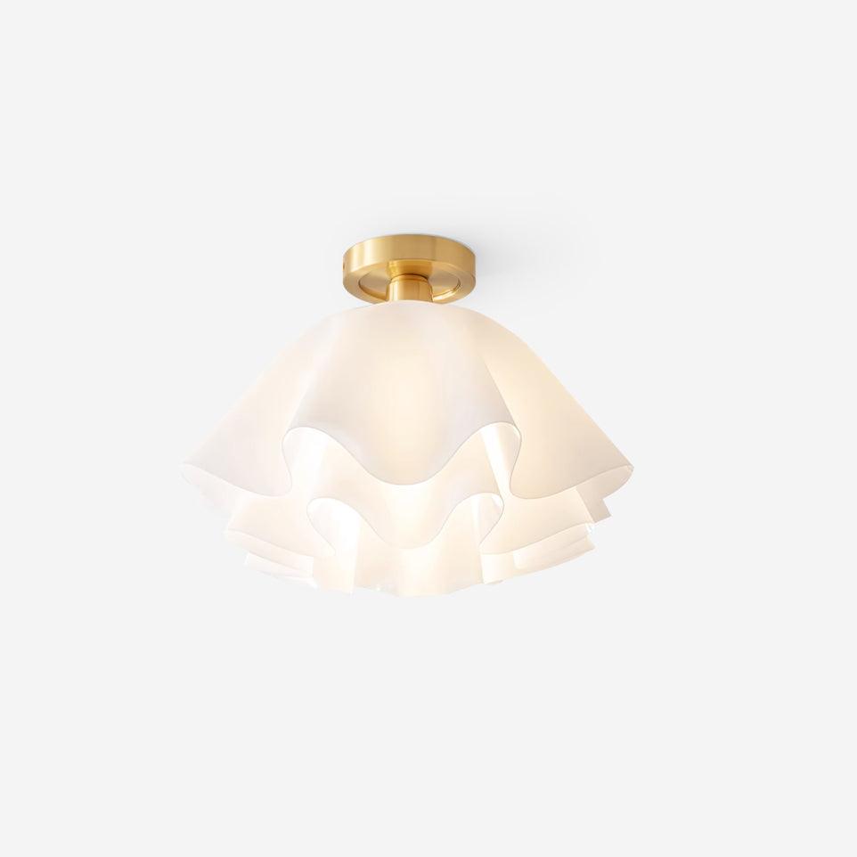 Frostora - Paula Copper LED Ceiling Light With Folded Shade Design