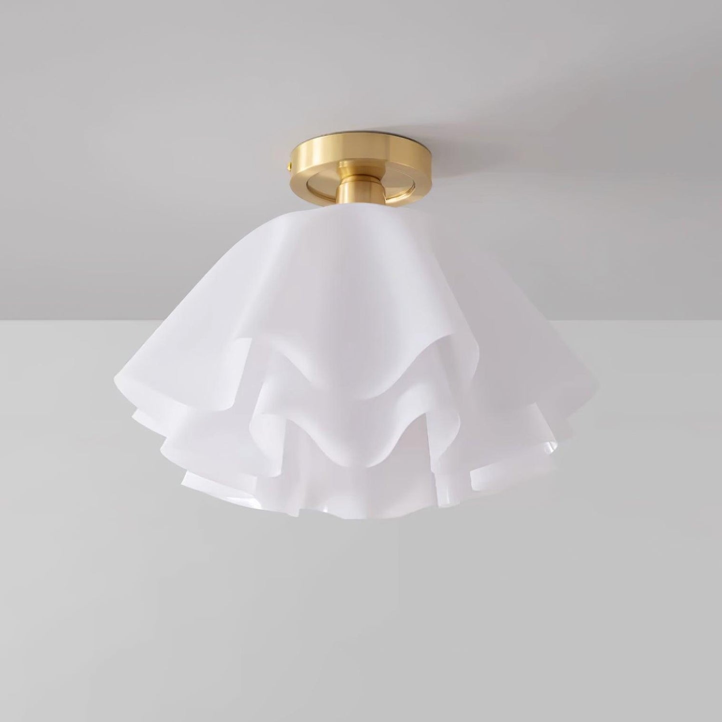 Frostora - Paula Copper LED Ceiling Light With Folded Shade Design