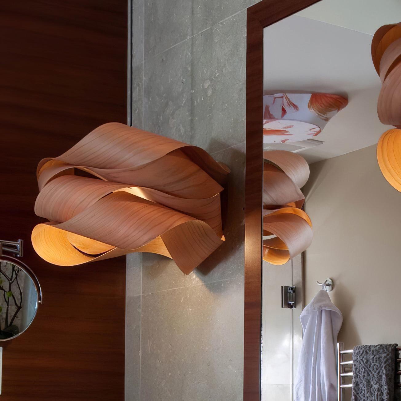 Starvia - Natural Wood Pendant Lamp With LED Lighting For Modern Homes