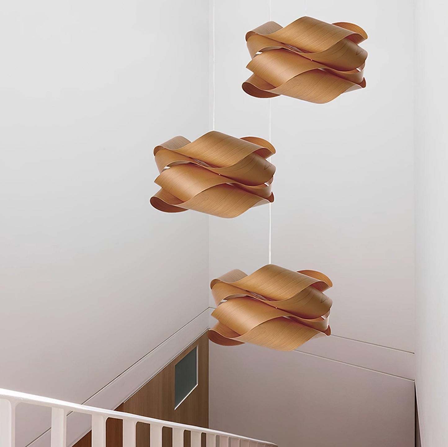 Starvia - Natural Wood Pendant Lamp With LED Lighting For Modern Homes