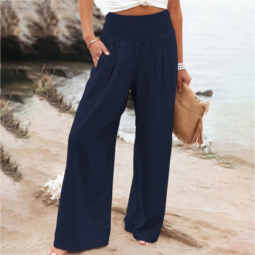 Jaycee - Linen Summer Pants With Stretch For Women Breathable