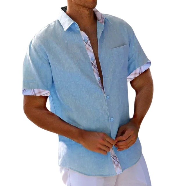 Theo - Stylish V-neck Shirt for Men in Light Colors