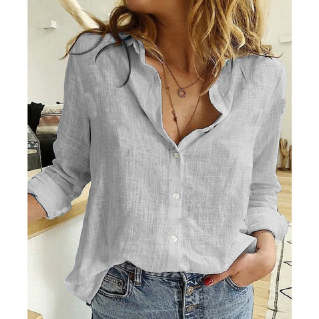 Sharon - Stylish Long-Sleeved Women's Shirt with Elegant Design