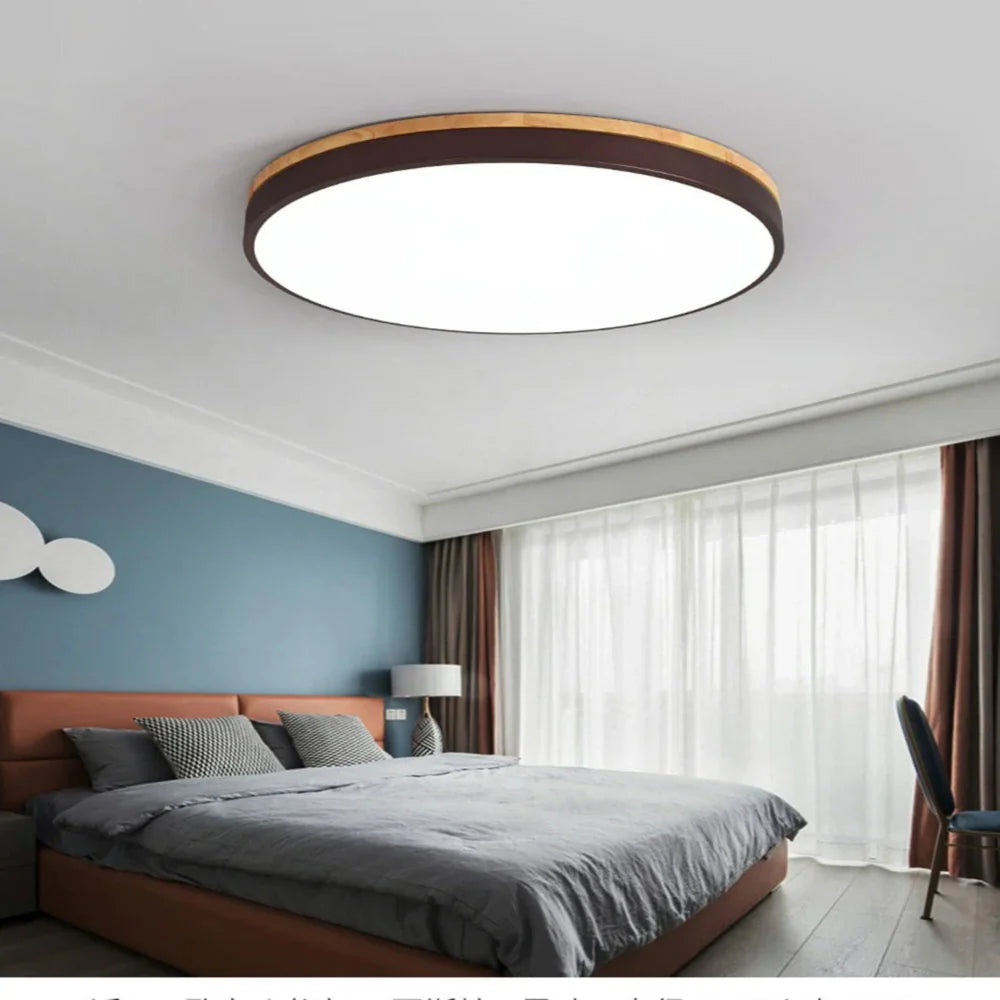 Ambiura - Nordic Wood Ceiling Light Minimalist White Finish