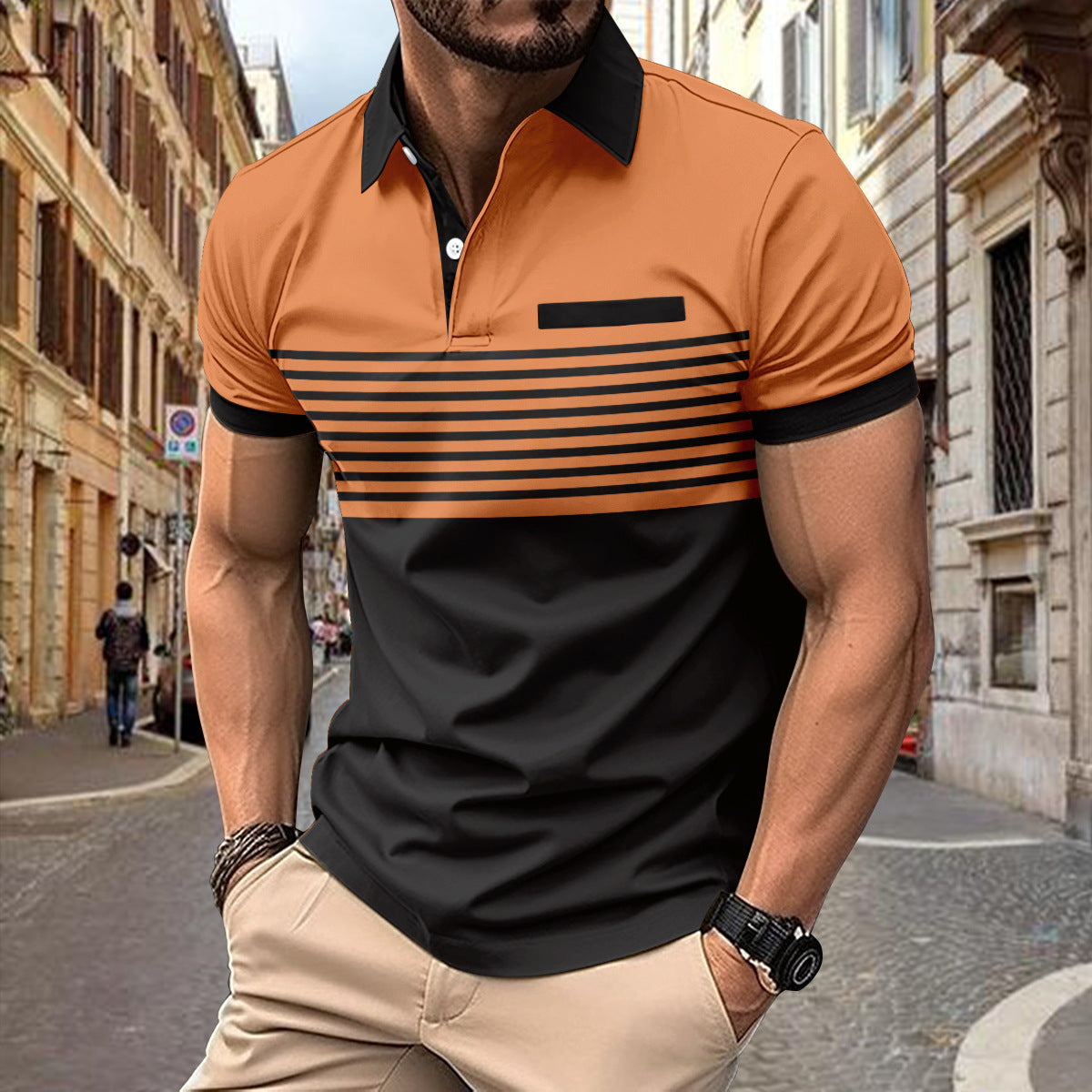 David - Stylish Men's Polo Shirt with Clean Lines and Modern Design