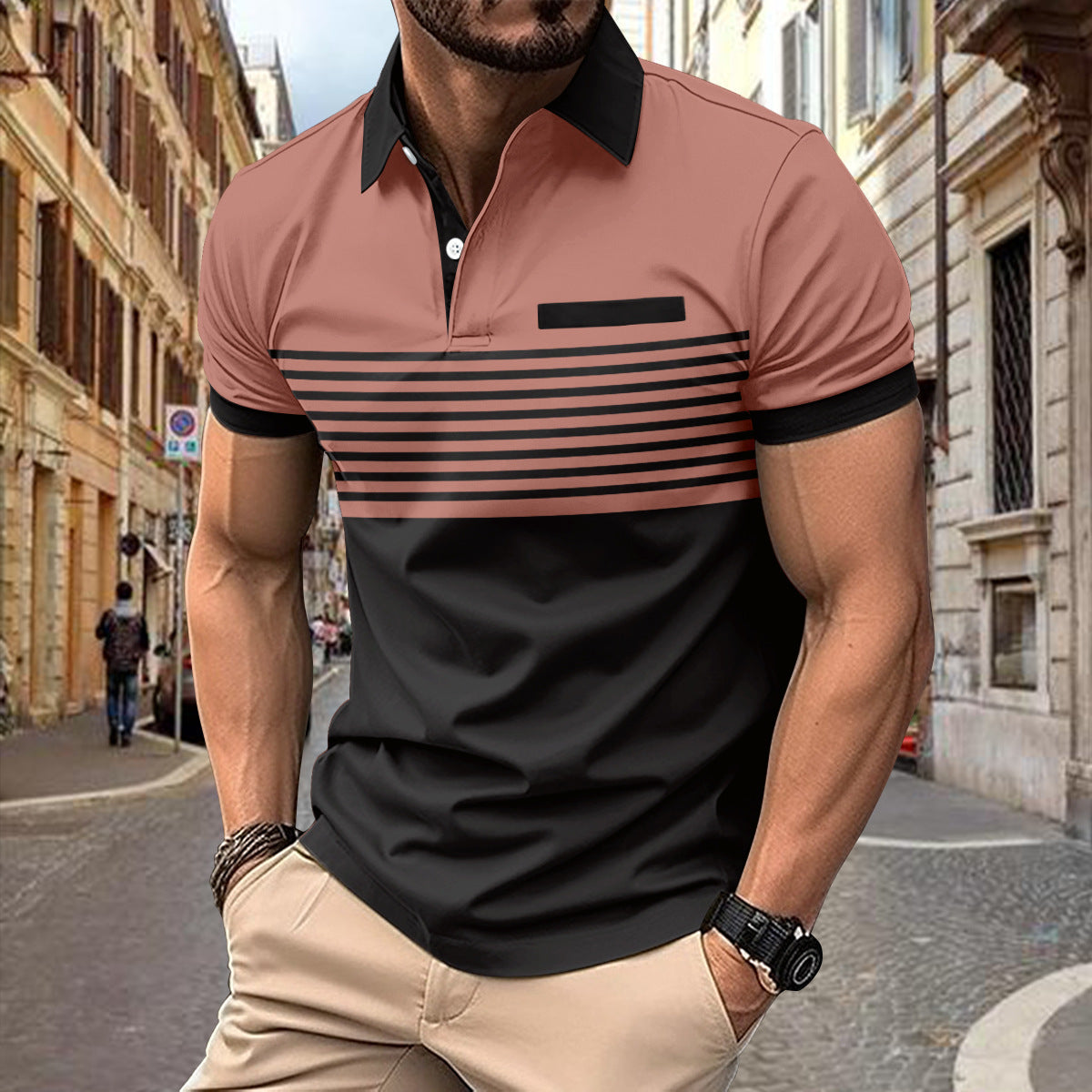 David - Stylish Men's Polo Shirt with Clean Lines and Modern Design