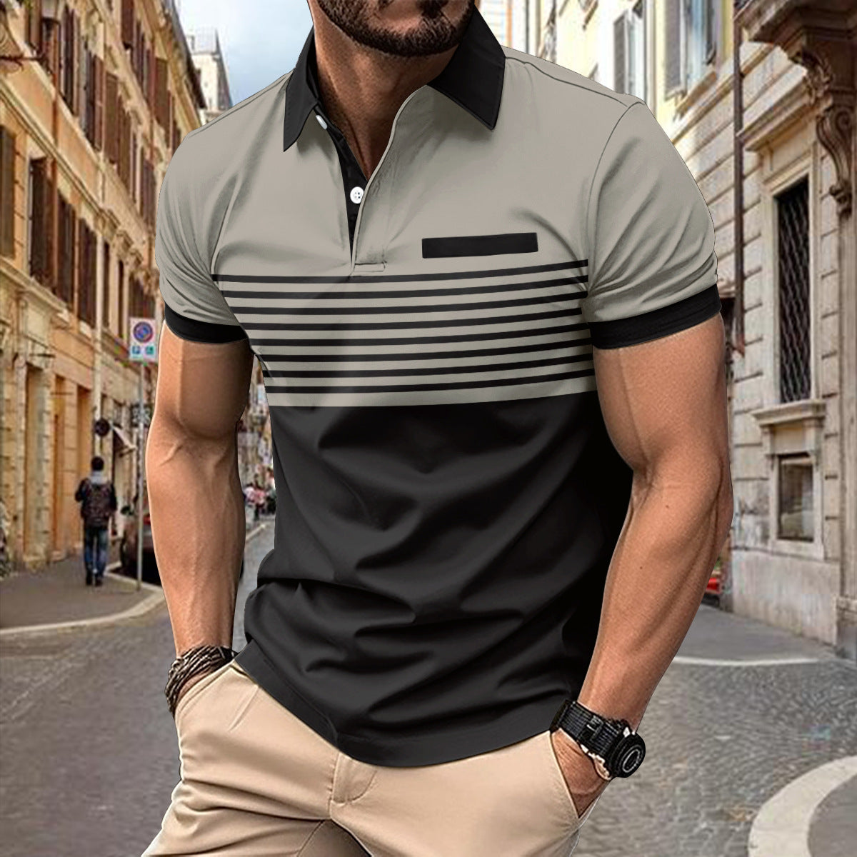 David - Stylish Men's Polo Shirt with Clean Lines and Modern Design