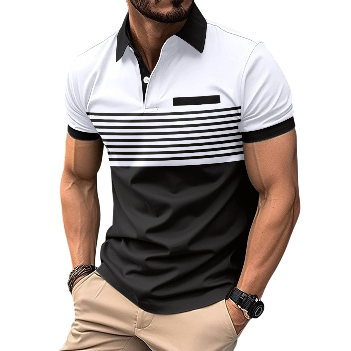 David - Stylish Men's Polo Shirt with Clean Lines and Modern Design
