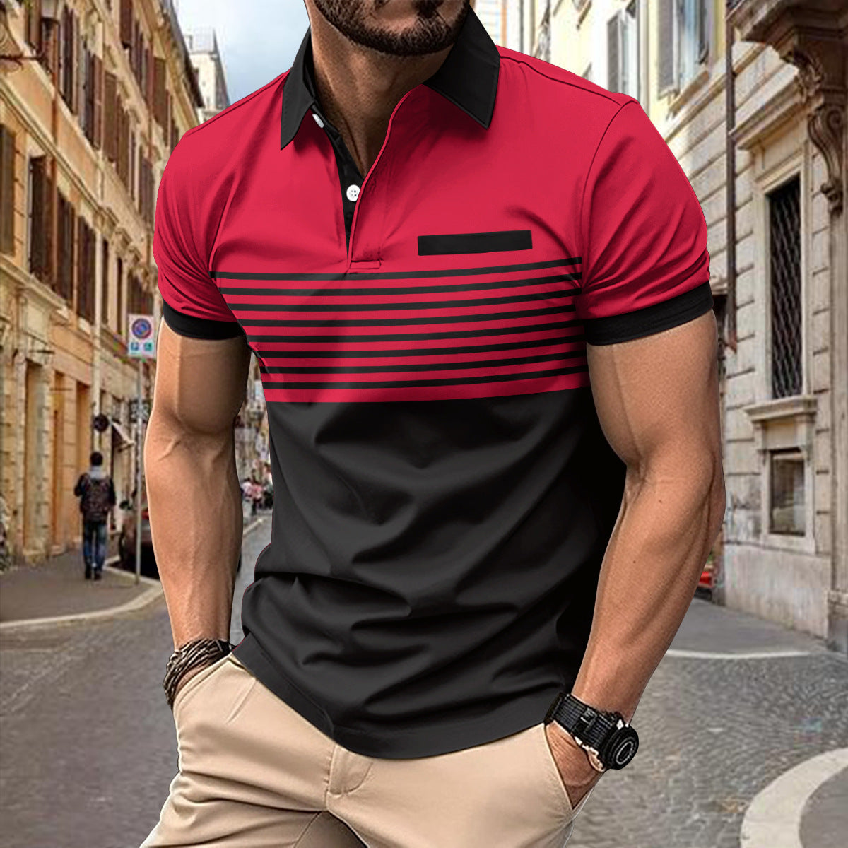 David - Stylish Men's Polo Shirt with Clean Lines and Modern Design