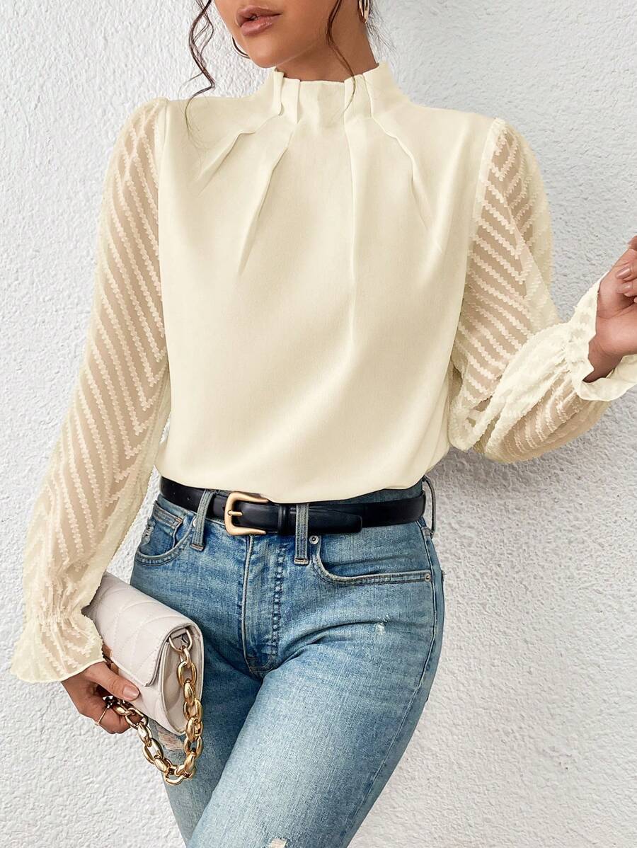 Cressida - Elegant Patterned Women's Top for Versatile Style