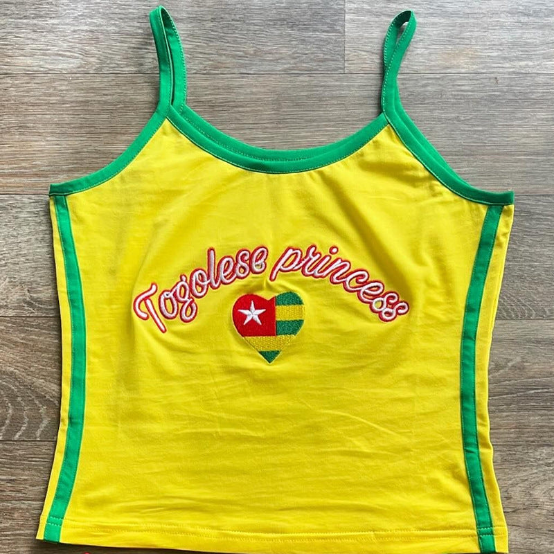 Kamber - Stylish Women's Tank Top with Creative Country Design