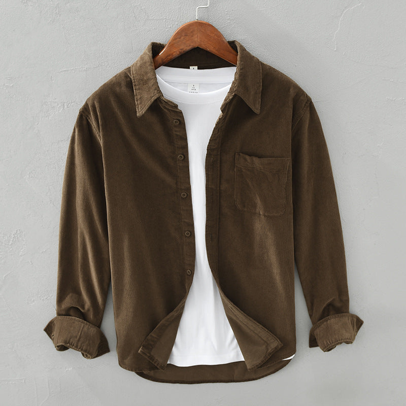Winston - Stylish Men's Retro Corduroy Shirt for Any Occasion