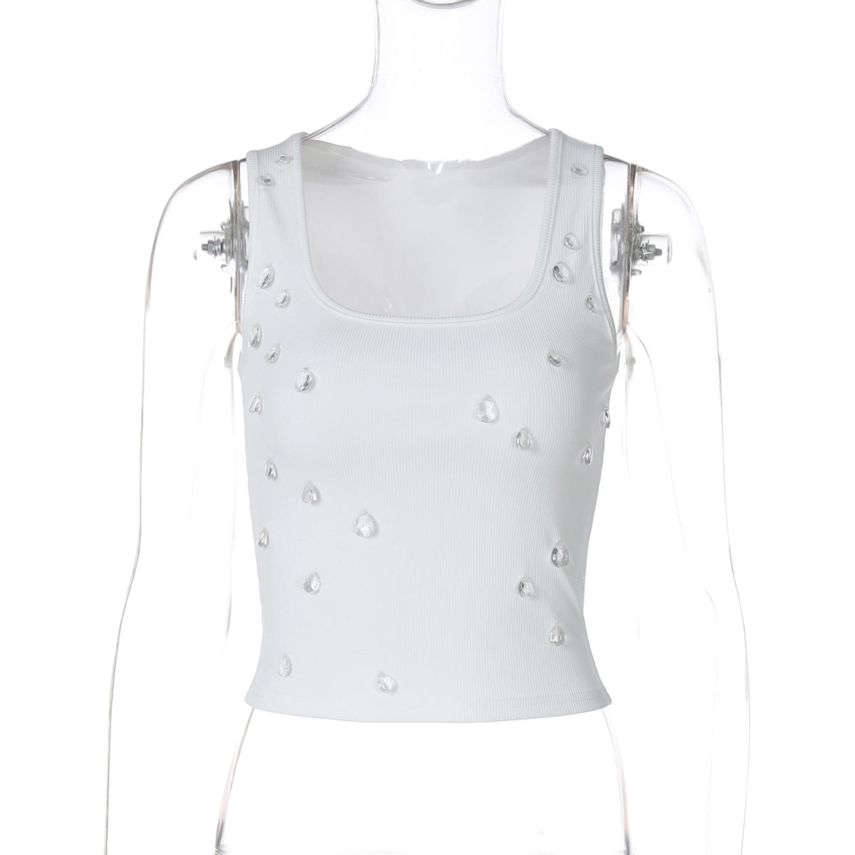 Annie - Women's Crop Top with Unique Decorative Motif