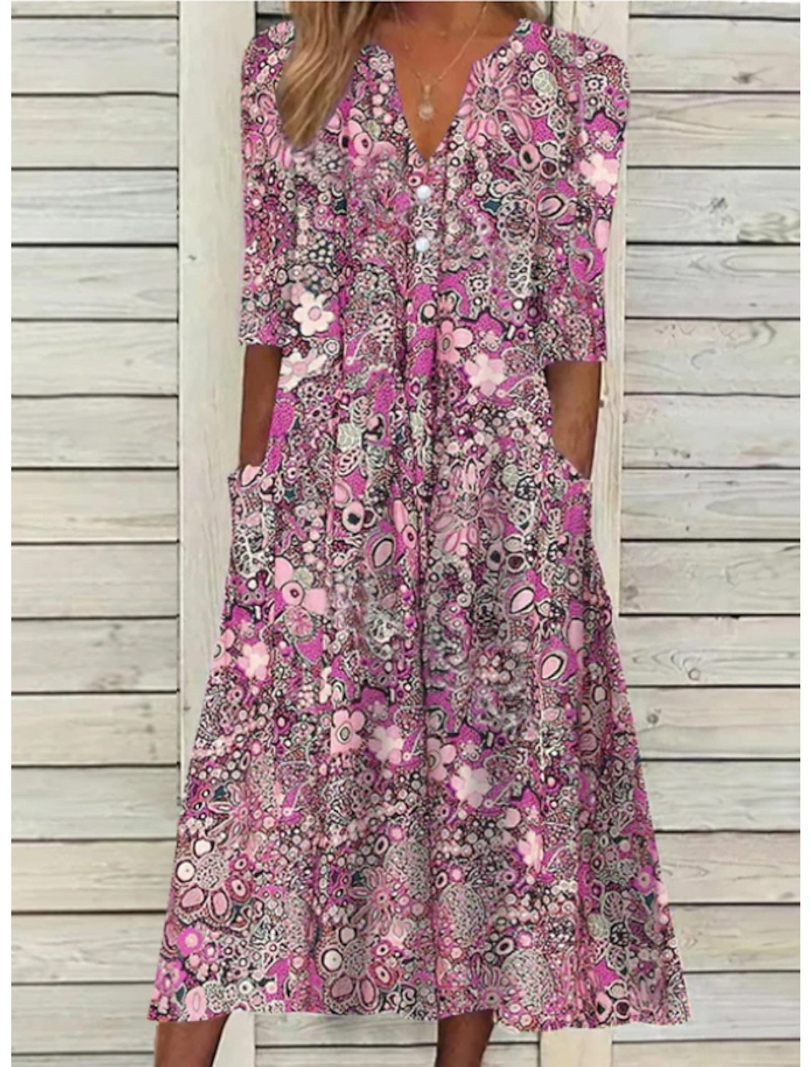Bambi - Elegant Floral Dress for Women with Timeless Design