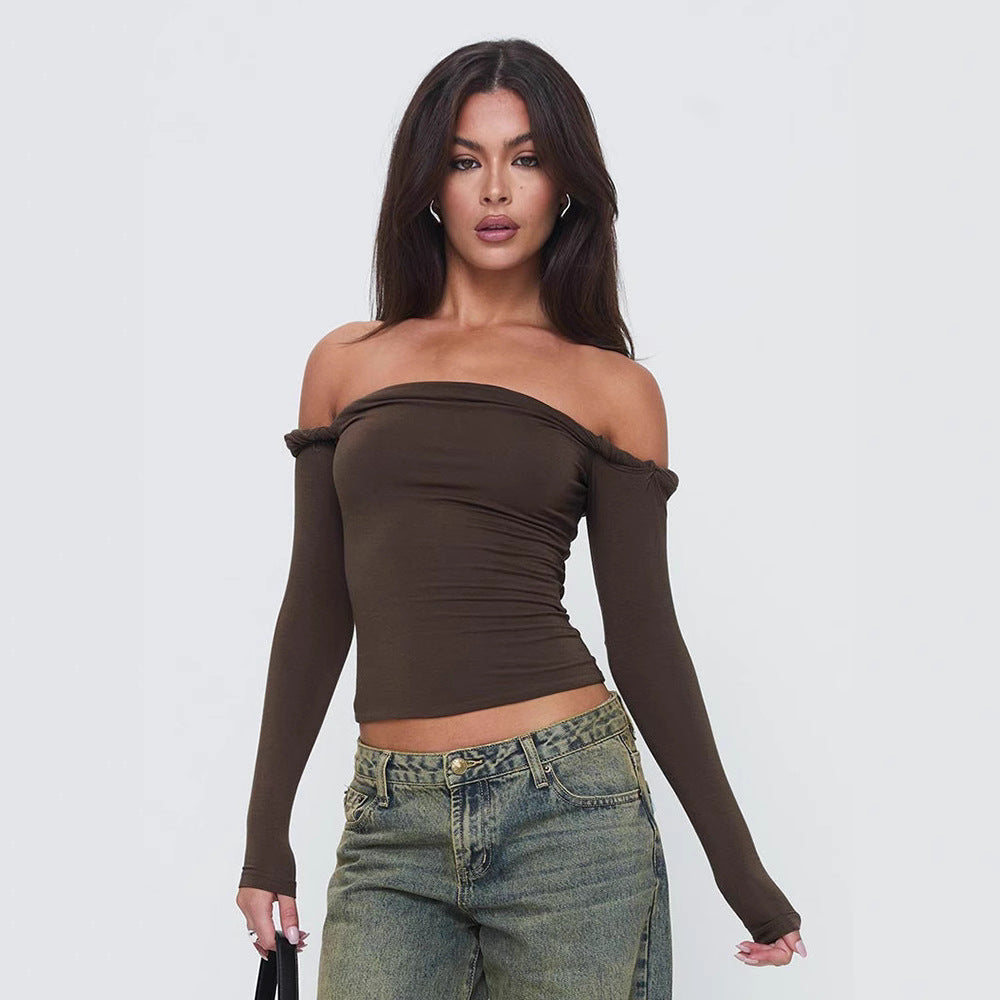 Kelby - Elegant Off-Shoulder Long Sleeve Top for Women