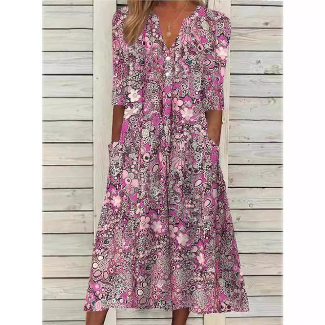 Bambi - Elegant Floral Dress for Women with Timeless Design