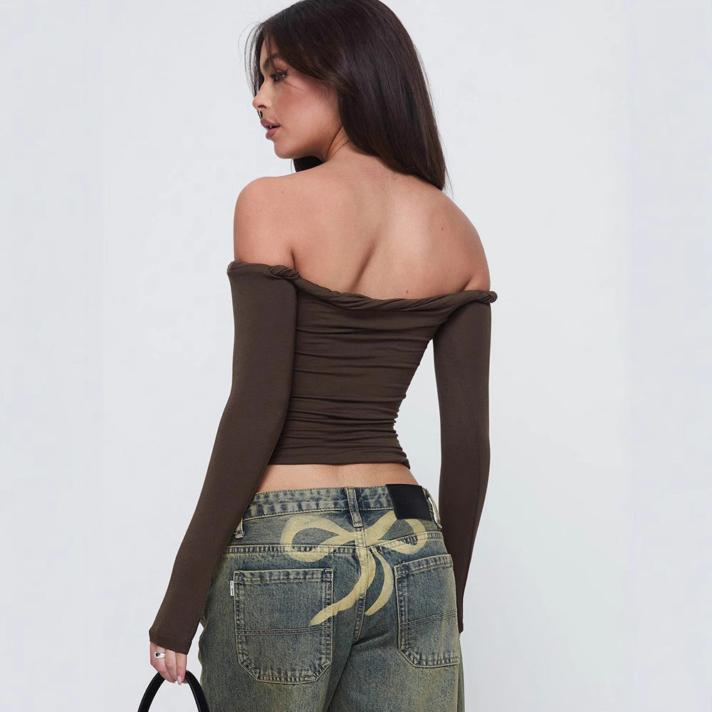 Kelby - Elegant Off-Shoulder Long Sleeve Top for Women