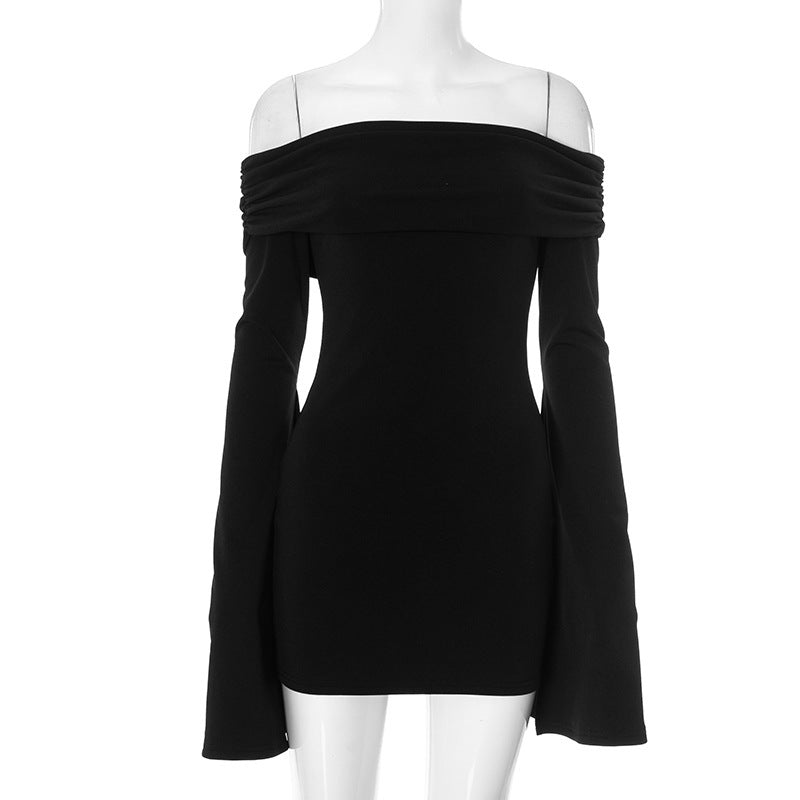 Lettie - Elegant Off-the-Shoulder Mini Dress with Stylish Bell Sleeves