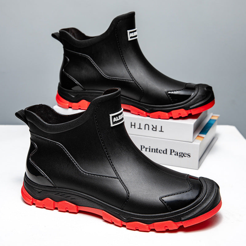 Roger - Mens Waterproof Rubber Boots With Slip Resistant Sole