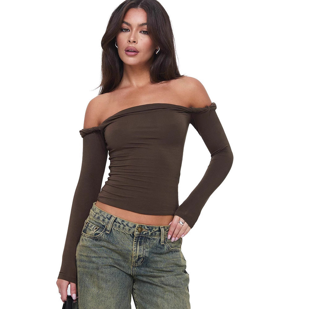Kelby - Elegant Off-Shoulder Long Sleeve Top for Women