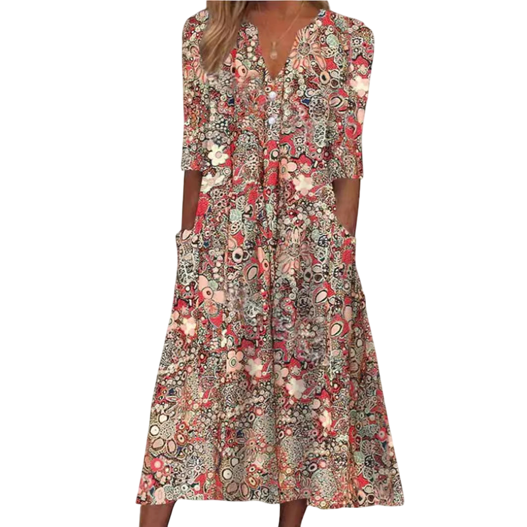 Bambi - Elegant Floral Dress for Women with Timeless Design