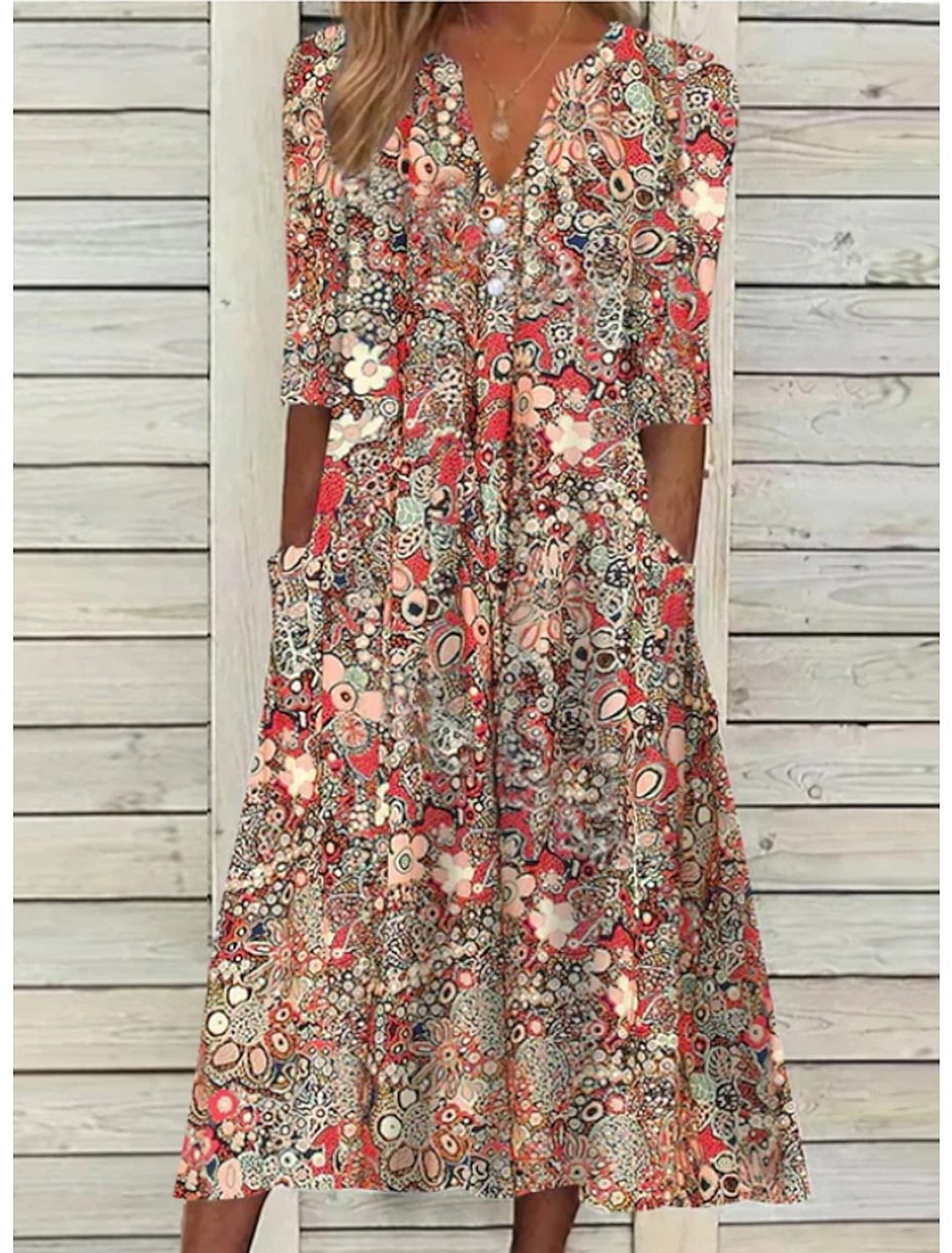 Bambi - Elegant Floral Dress for Women with Timeless Design