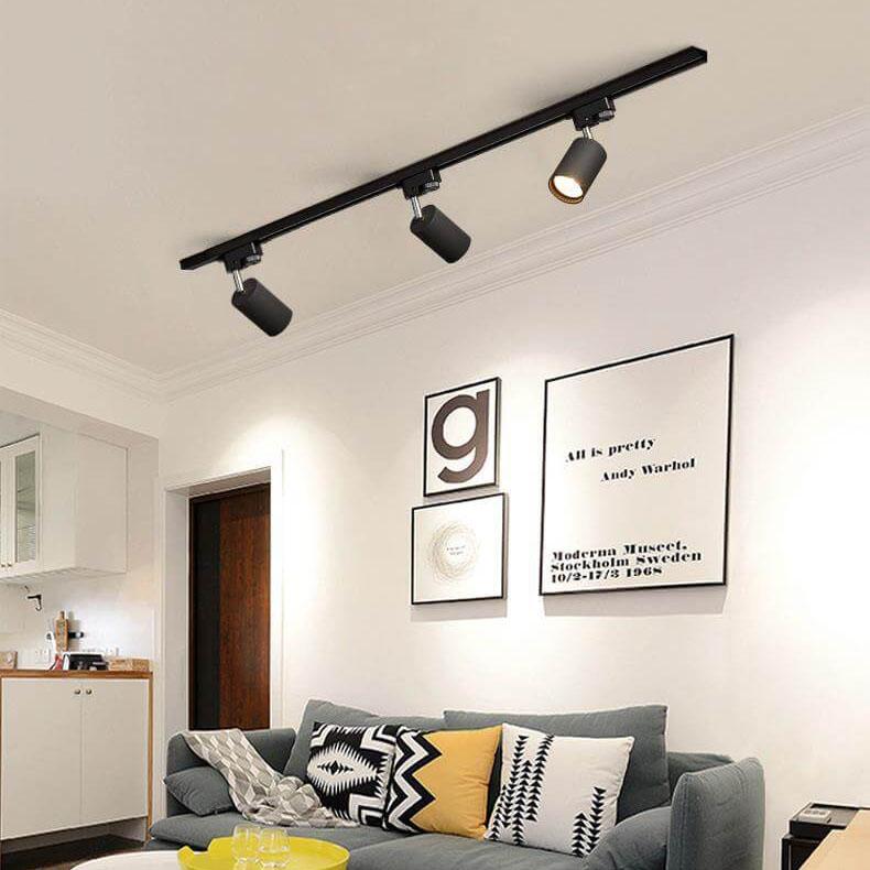 Moonpath - Modern Black Metal Ceiling Light with Adjustable Spotlights