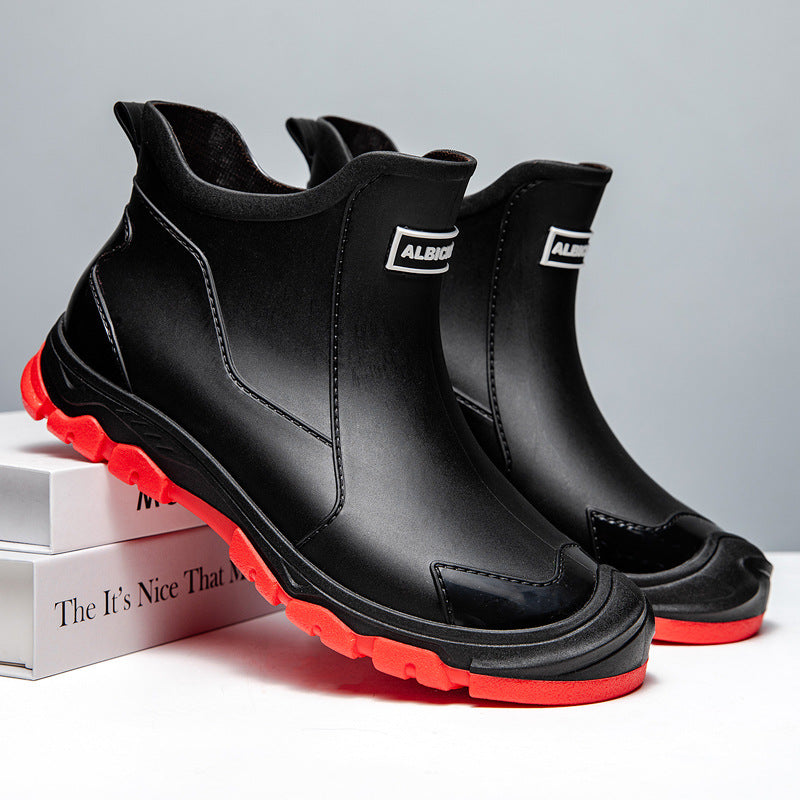 Roger - Mens Waterproof Rubber Boots With Slip Resistant Sole