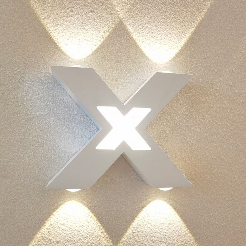 Glowora - QuadBeam X Shape Waterproof LED Wall Light For Homes