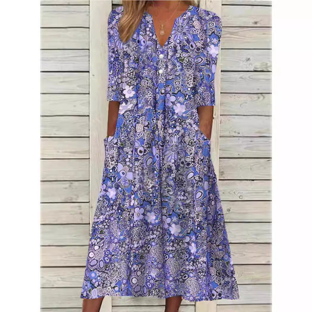 Bambi - Elegant Floral Dress for Women with Timeless Design