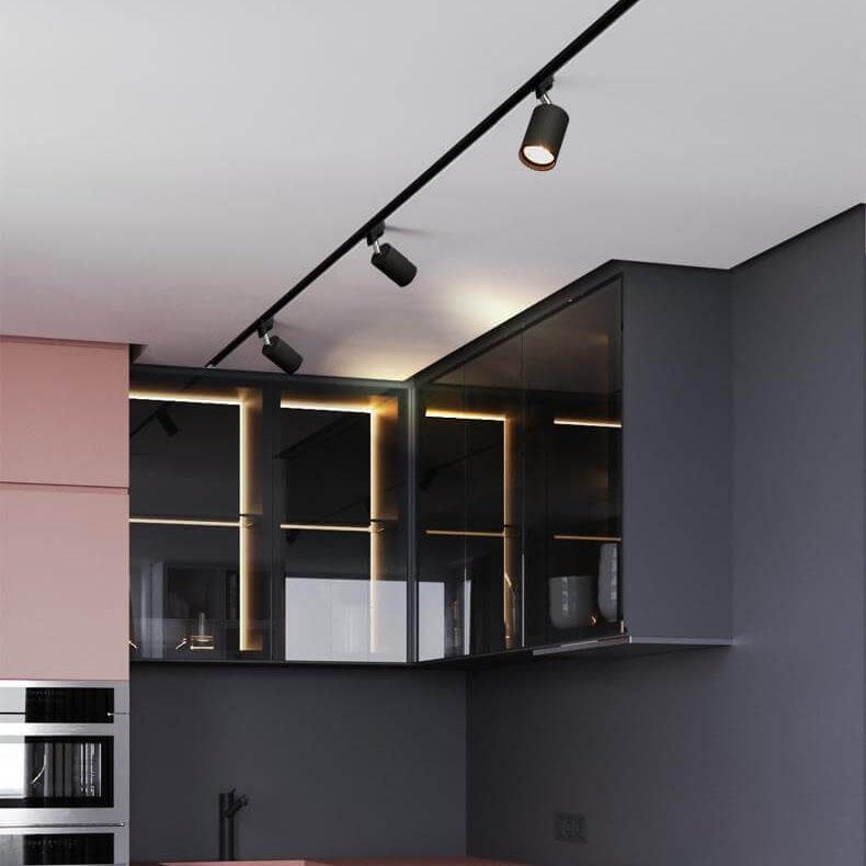 Moonpath - Modern Black Metal Ceiling Light with Adjustable Spotlights
