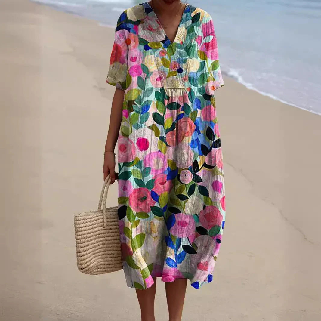 Betty - Stylish Summer Dress with Vibrant Floral Pattern