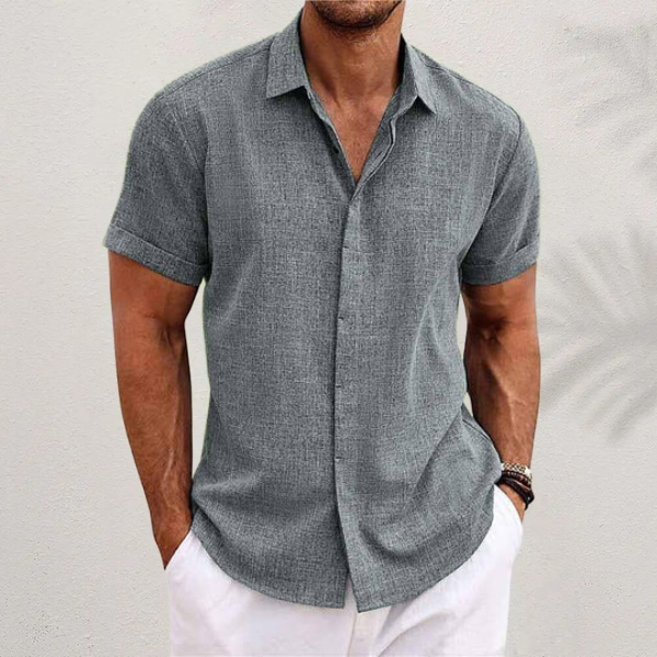 Eric - Stylish Men's Button-Up Shirt for Effortless Summer Vibes