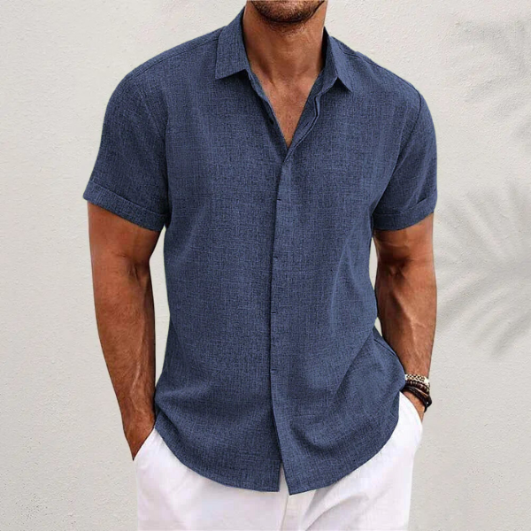 Eric - Stylish Men's Button-Up Shirt for Effortless Summer Vibes