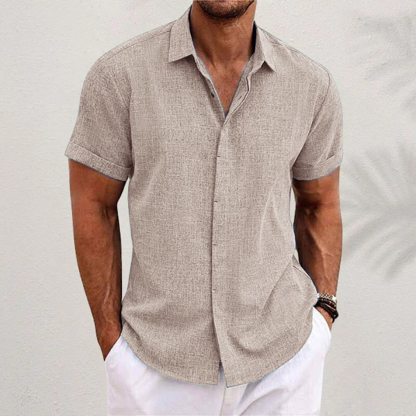 Eric - Stylish Men's Button-Up Shirt for Effortless Summer Vibes