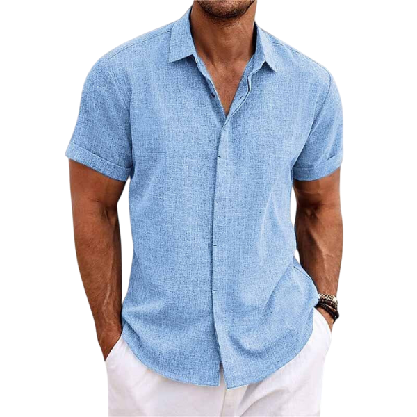 Eric - Stylish Men's Button-Up Shirt for Effortless Summer Vibes
