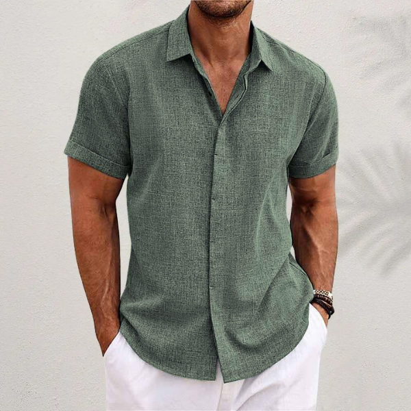Eric - Stylish Men's Button-Up Shirt for Effortless Summer Vibes