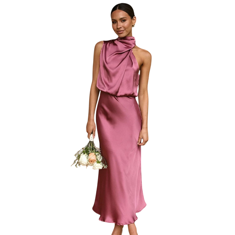 Jess - Elegant One-Shoulder Dress in Luxe Fabric