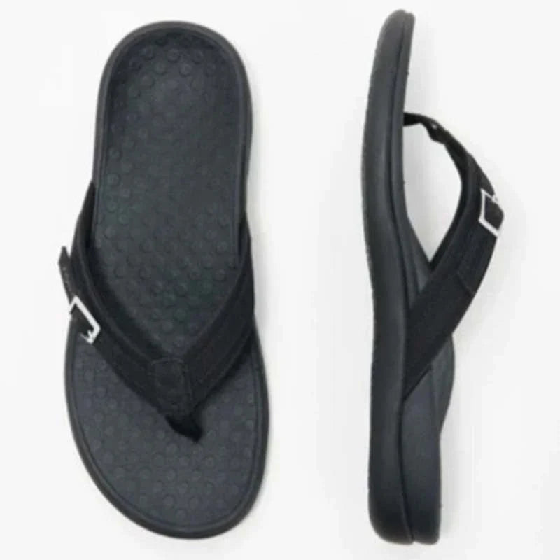 Davina - Stylish Flip-Flop Sandals with Adjustable Buckle and Padded Footbed
