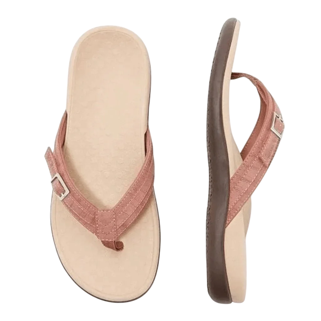 Davina - Stylish Flip-Flop Sandals with Adjustable Buckle and Padded Footbed