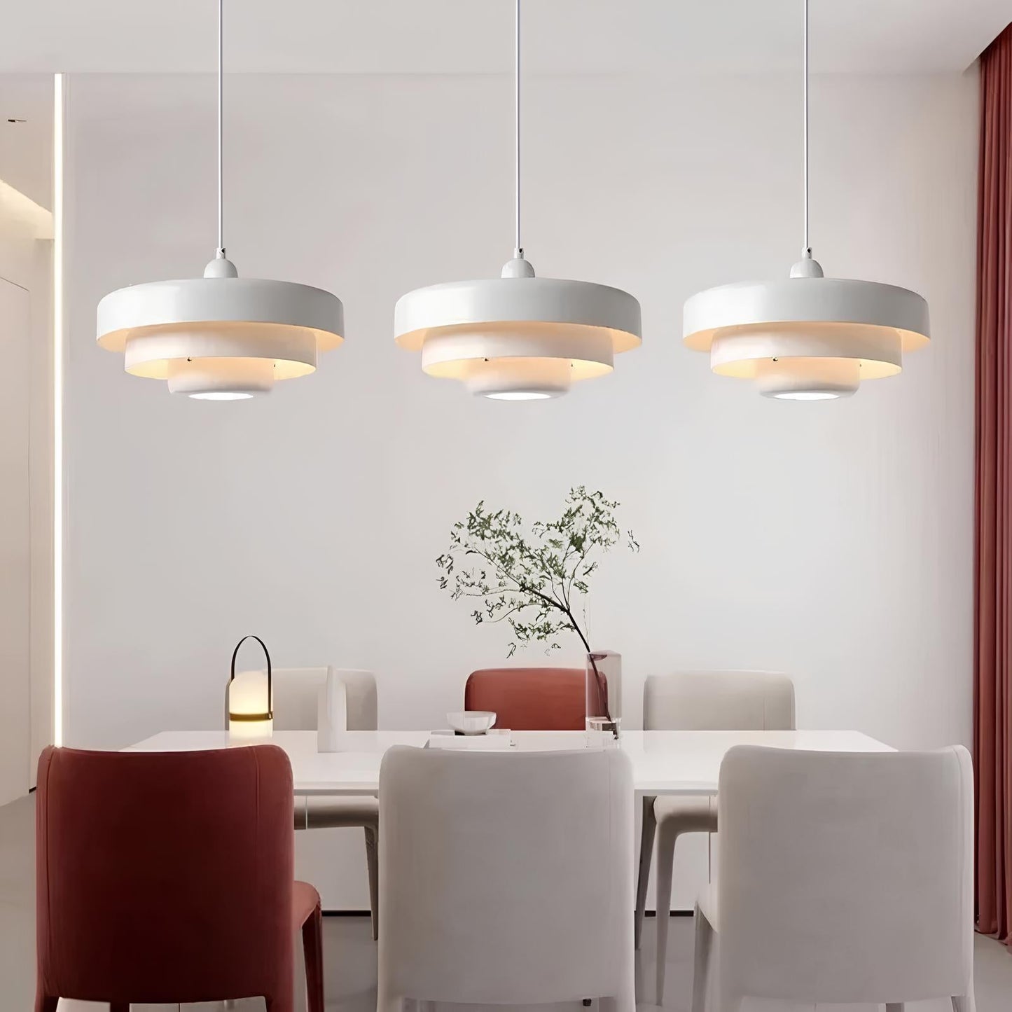 Opurra - Nordic Glass Loft Pendant Light White Minimalist