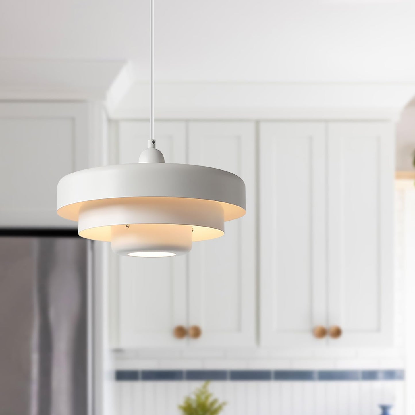 Opurra - Nordic Glass Loft Pendant Light White Minimalist